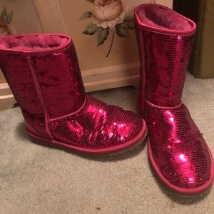 Pink Sparkly Ugg Boots